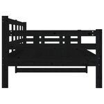vidaXL Lit de jour sans matelas noir bois de pin massif 90x190 cm