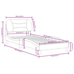 vidaXL Cadre de lit avec LED sans matelas cappuccino 90x200 cm
