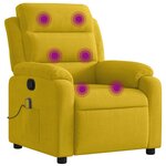 vidaXL Fauteuil de massage inclinable jaune velours