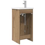 vidaXL Meuble de salle de bain avec évier Chêne artisanal