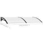 vidaXL Auvent de porte 240 x 100 cm PC