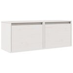 vidaXL Armoires murales 2 Pièces Blanc 45x30x35 cm Bois de pin massif