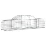 vidaXL Paniers à gabions arqués 40 Pièces 200x50x40/60 cm fer galvanisé