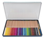 Crayons de couleur aquarellables mine épaisse Boite métallique 36 pièces + pinceau