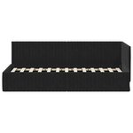 vidaXL Cadre de lit d'angle avec tête de lit Noir 80 x 200 cm Velours