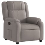 vidaXL Fauteuil inclinable électrique Taupe Tissu