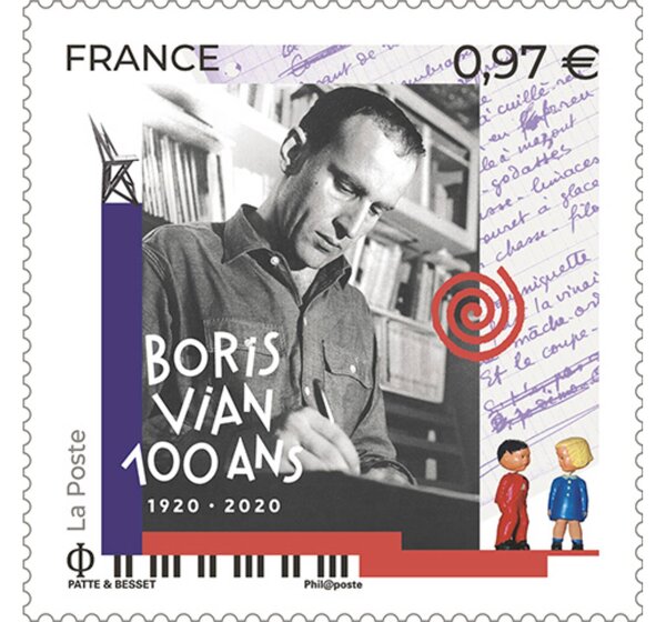 Timbre - Boris Vian - Lettre Verte