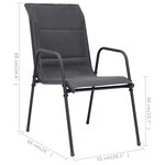 vidaXL Mobilier de salle à manger d'extérieur 5 Pièces Acier Anthracite