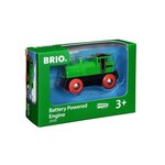 Brio World Locomotive a pile Bi-directionnelle Verte Accessoire lumineux Circuit de train en bois - Ravensburger - Des 3 ans - 33595