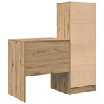 vidaXL Bureau avec rangement 2 Pièces chêne artisanal Bois d'ingénierie