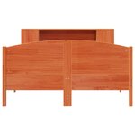 vidaXL Lit bibliothèque sans matelas cire marron 120x200 cm pin massif