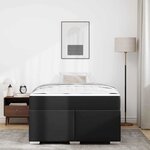 vidaXL Cadre de lit avec matelas Noir 120 x 190 cm tissu