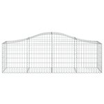vidaXL Paniers à gabions arqués 11 Pièces 200x50x60/80 cm Fer galvanisé