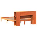 vidaXL Lit bibliothèque sans matelas cire marron 160x200 cm pin massif