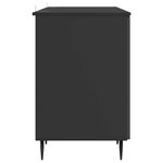vidaXL Bureau avec étagère Noir 142 5 x 50 x 75 cm Bois d'ingénierie