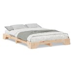 vidaXL Cadre de lit surélevé avec stockage Marron 140 x 210 cm bois