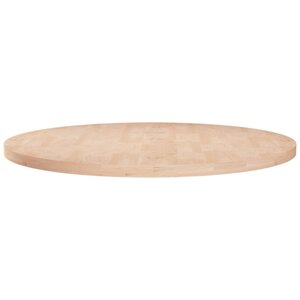 vidaXL Dessus de table rond Ø80x2 5 cm Bois de chêne massif non traité