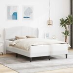 vidaXL Cadre de lit avec tête de lit Blanc 140 x 190 cm Simili cuir