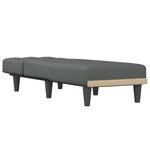 vidaXL Chaise longue gris foncé tissu