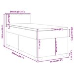 vidaXL Sommier à lattes de lit avec matelas Vert foncé 90x200 cm