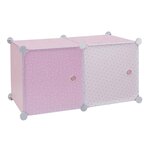 Rangement enfant 2 cubes mobulables 30x30 cm