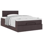 VidaXL Cadre de lit ottoman avec matelas marron foncé 120x190 cm tissu