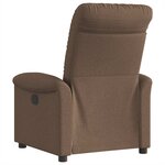 vidaXL Fauteuil inclinable électrique Marron Tissu
