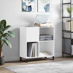 vidaXL Armoire à disques blanc 84 5x38x89 cm bois d'ingénierie