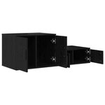 Armoire de rangement vidaXL noire 108x41x40 cm en bois d'ingénierie