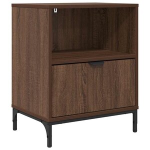 vidaXL Table de chevet Chêne marron 49 x 36 x 61 cm Bois d'ingénierie