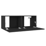 vidaXL Meuble TV Noir 80x30x30 cm Bois d’ingénierie
