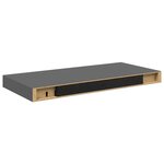 vidaXL Étagère murale flottante 4 Pièces Gris brillant 50x23x3 8 cm MDF
