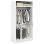 vidaXL Garde-robe Blanc 100x50x200 cm Bois d'ingénierie