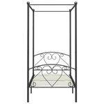 vidaXL Cadre de lit à baldaquin sans matelas gris métal 120x200 cm