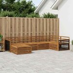 vidaXL Ensemble de canapés d'extérieur 6 Pièces Naturel