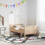 vidaXL Cadre de lit avec matelas Marron 80 x 200 cm Bois de pin massif