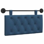 vidaXL Tête de lit suspendue Bleu Tissu