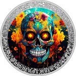Pièce de monnaie en Argent 1000 Francs g 31.1 (1 oz) Millésime 2024 FLOWER SKULL