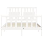 vidaXL Cadre de lit sans matelas blanc 120x200 cm bois de pin massif