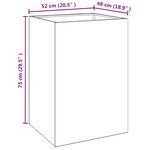 vidaXL Jardinière 52x48x75 cm acier corten