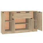 vidaXL Buffets 3 Pièces Chêne sonoma Bois d'ingénierie