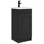vidaXL Meuble de salle de bain avec évier Noir 42 x 40 x 84 5 cm