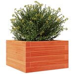vidaXL Jardinière cire marron 40x40x23 cm bois de pin massif