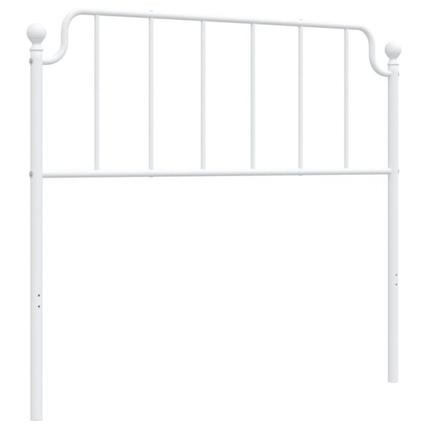 vidaXL Tête de lit métal blanc 100 cm