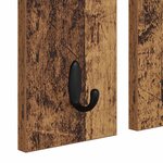 vidaXL Porte-manteau mural avec étagère Bois ancien 85 x 10 x 45 cm