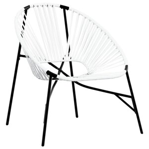vidaXL Chaise œuf de jardin noir et blanc résine tressée