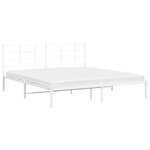 vidaXL Cadre de lit métal sans matelas et tête de lit blanc 180x200 cm