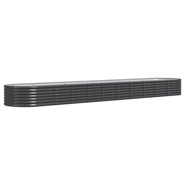 vidaXL Lit surélevé de jardin Acier galvanisé Anthracite