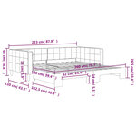 vidaXL Lit de jour avec lit gigogne rose 100x200 cm velours