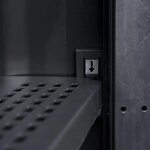 vidaXL Armoire de rangement de jardin avec 2 étagères Noir et gris